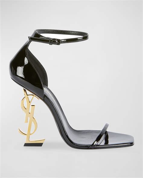 opyum ysl logo-heel sandals|ysl sandals price.